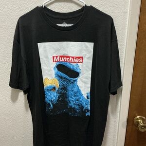 Sesame Street Black Tee with White Logo 0038